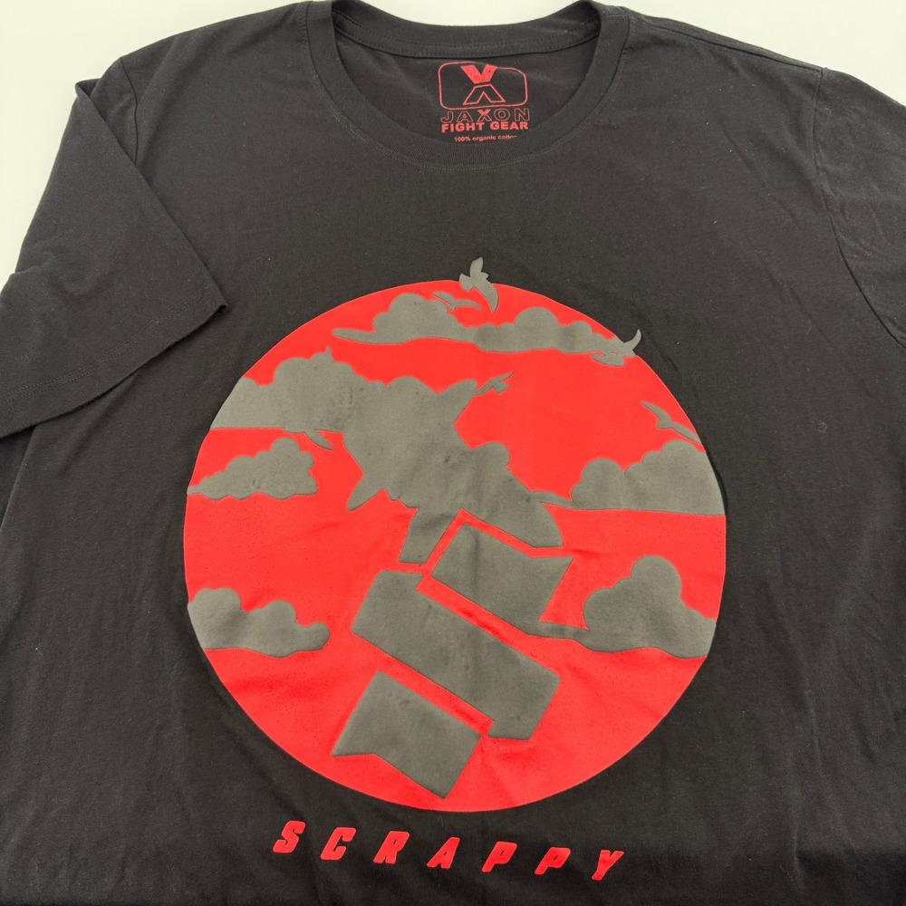 Jaxon Fight Gear T-Shirt Mens XL Scrappy Scrapptime Graphic Organic Cotton Black